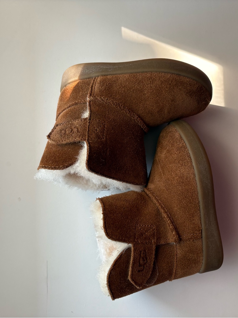 UGG Keelan Infant Toddler Chestnut Suede Bootie Box Size 4 / 5 (12-18M)